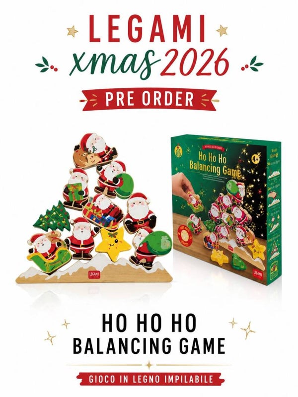 Ho Ho Ho Balancing Game Legami – Gioco in Legno Impilabile | Xmas 2026 PREORDER  christmas 2026