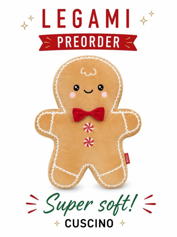 Cuscino Super Soft Legami Pan di Zenzero – Xmas 2026 | PREORDER
