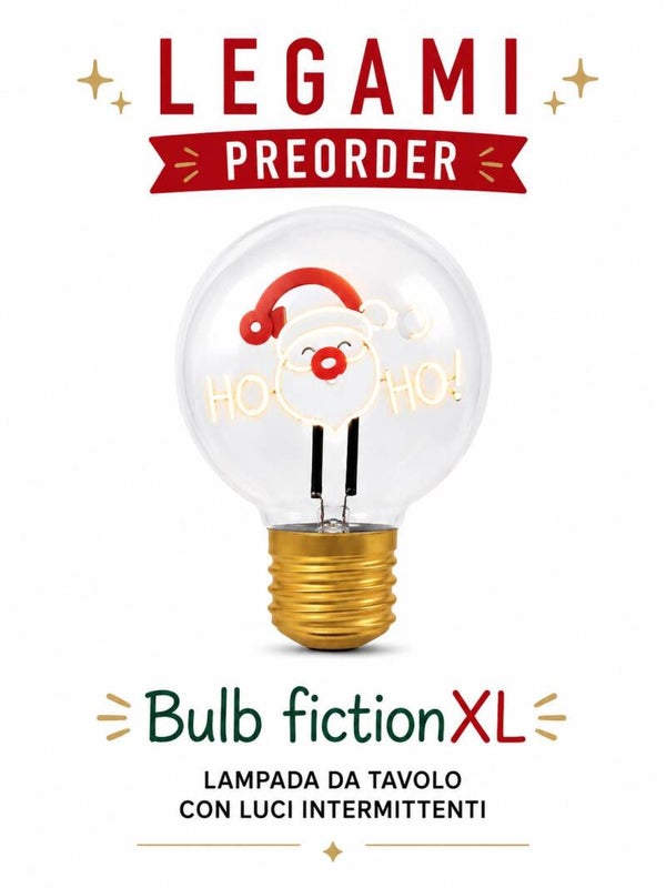 Bulb Fiction XL Legami – Lampada da Tavolo con Luci Intermittenti | Xmas 2026 PREORDER