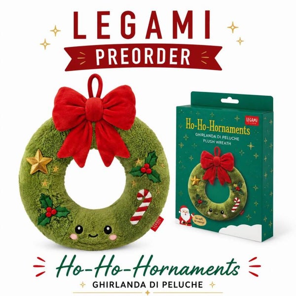 Ho-Ho-Hornaments Legami – Ghirlanda di Peluche Natalizia | Xmas 2026 PREORDER