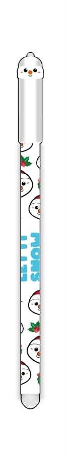 Penna Cancellabile con Tappo XMAS let it snow