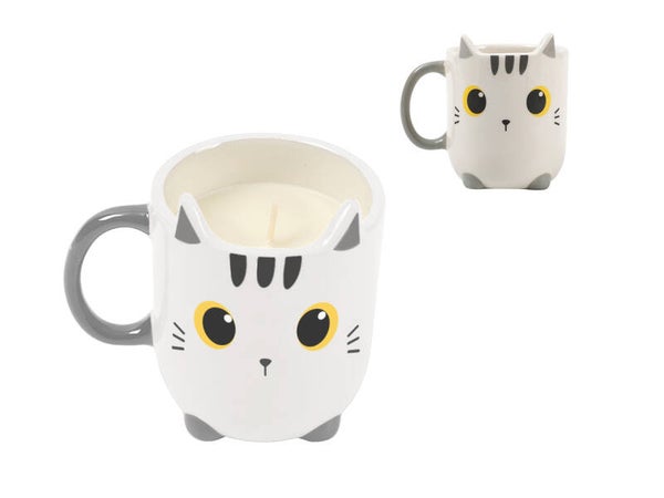 Candela Mug White Cat – I-Total