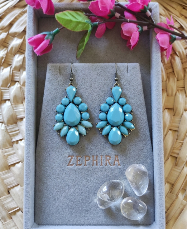Betoverende turquoise oorbellen