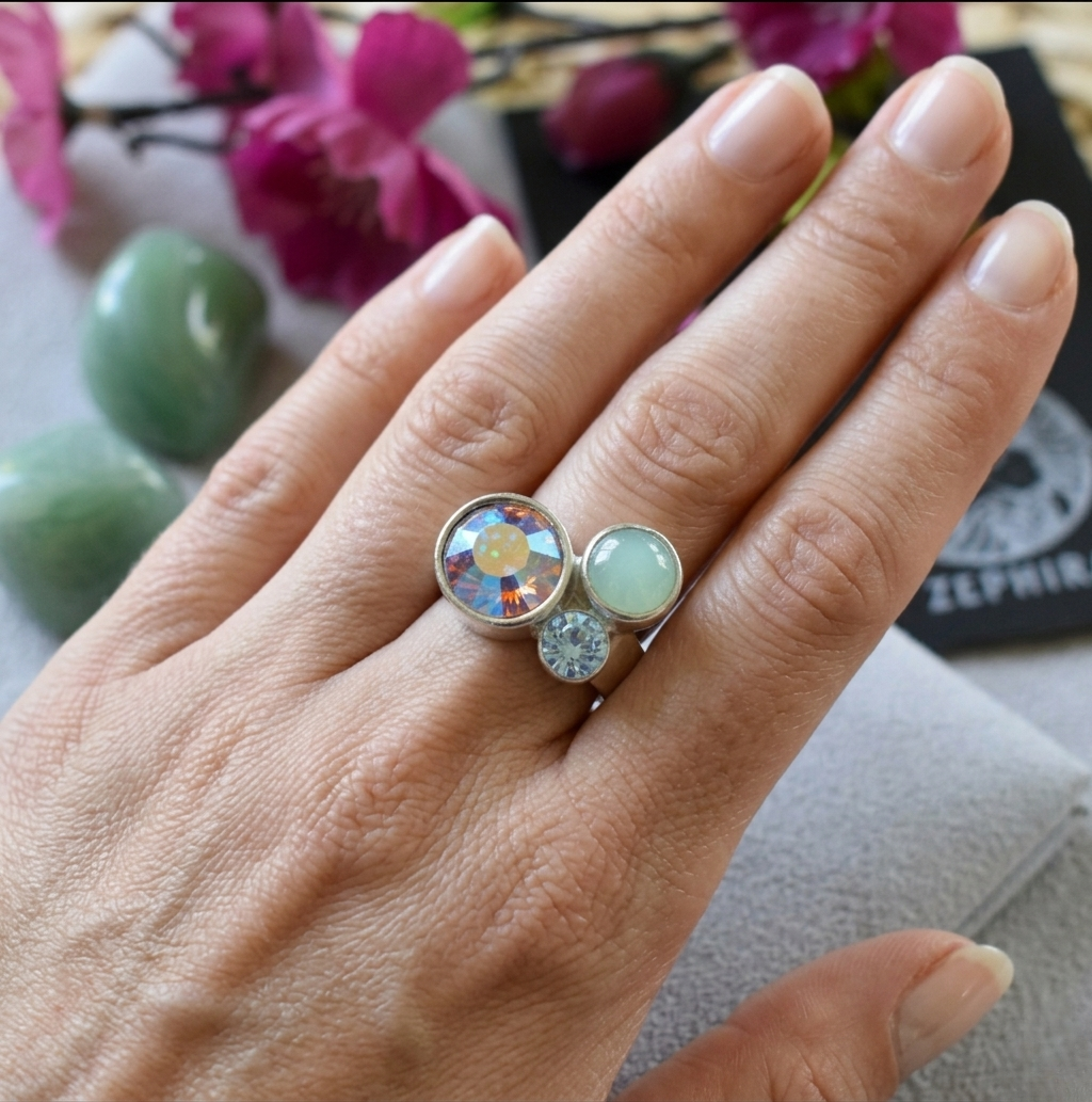 Exclusieve ring  Regenboogsteen – Uniek & Stralen