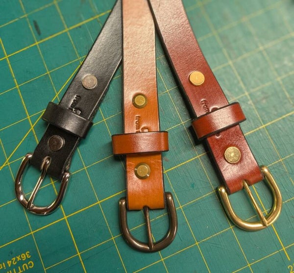 Men's & Ladies Leather Belts 3/4 or 1 inch
