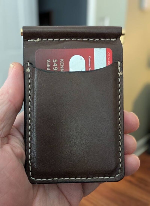 Leather Money Clip Wallet