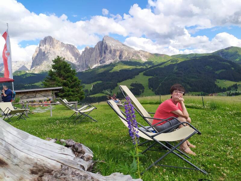 relax con paesaggio alpino