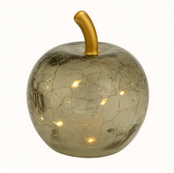 Led Appel - Decoratieve lichtappel bruin 9 cm