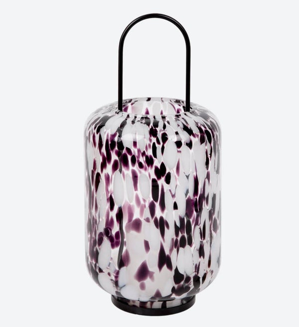 Decor tafellamp van metaal en glas