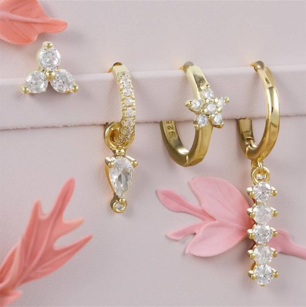 Oorbellen set, 4 stuks