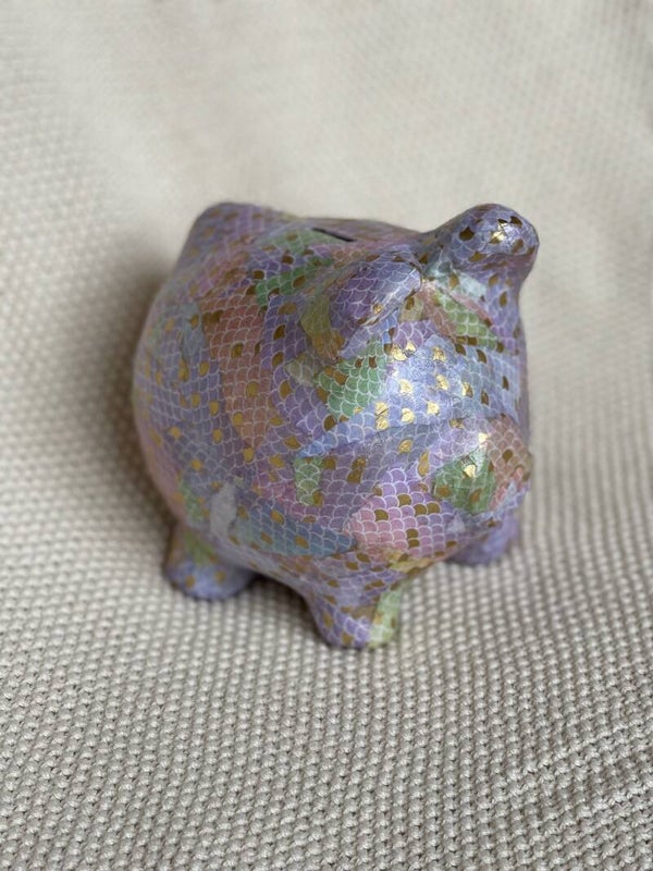 Spaarvarken beplakt (Nicky)