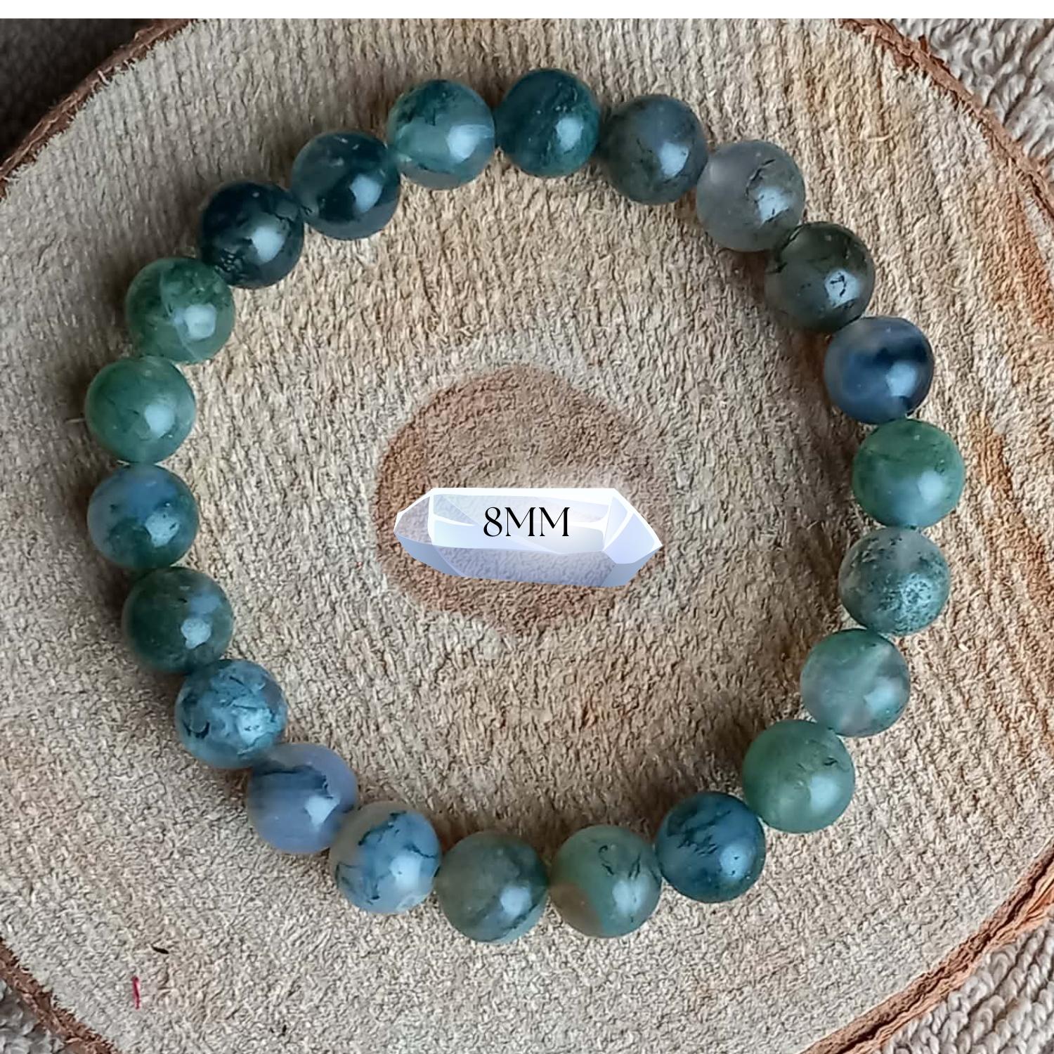 Bracelet Agate mousse