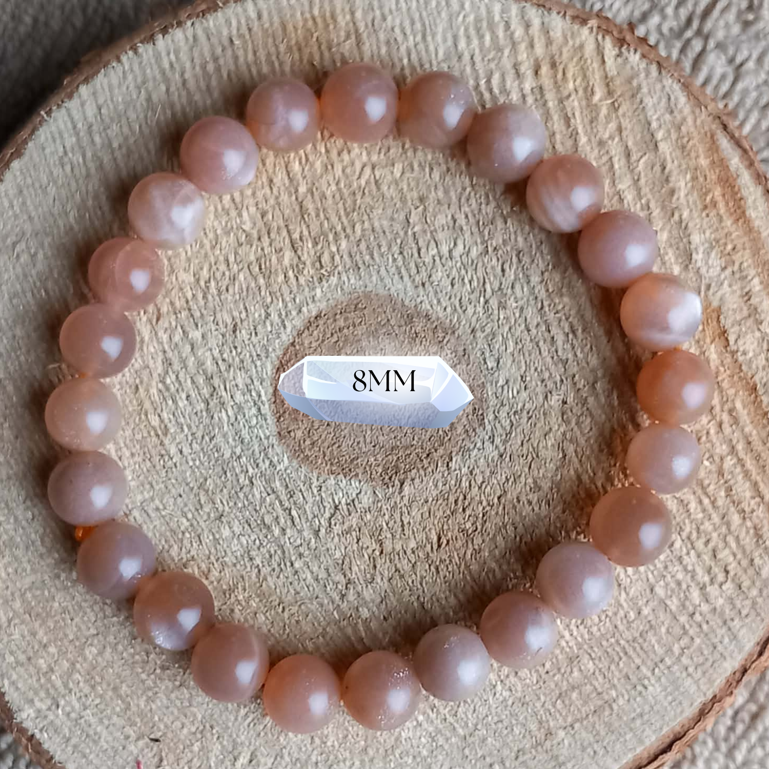 Bracelet Pierre de lune rose