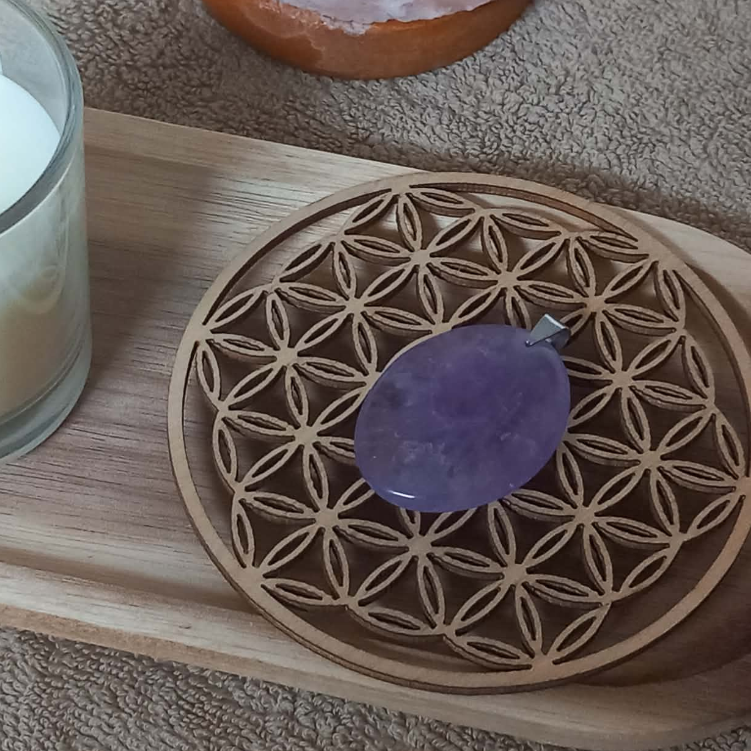 Pendentif Ovale Améthyste