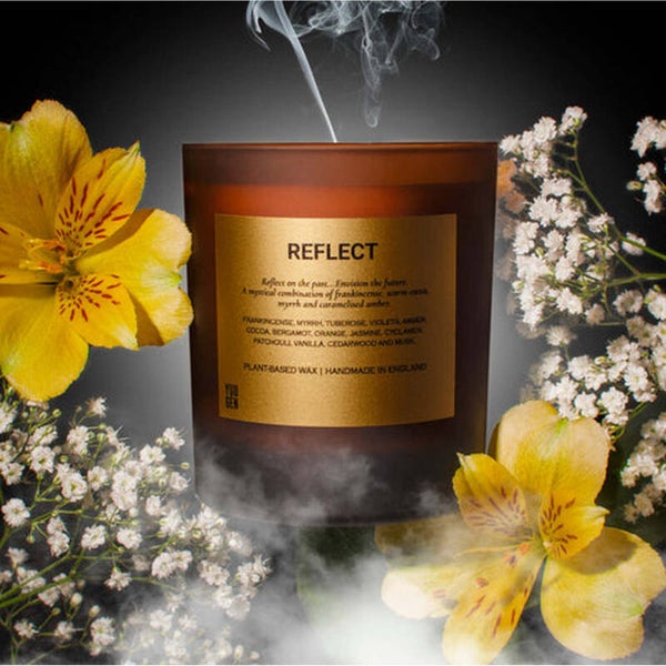 REFLECT Luxury Scented Candle – Frankincense, Myrrh, Amber & Spiced Citrus – Handcrafted Plant-Based Wax