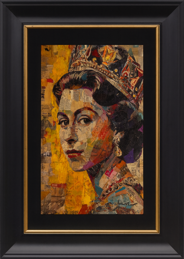 “Royal Grace – Limited Edition Signed Abstract Portrait of a Young Queen”