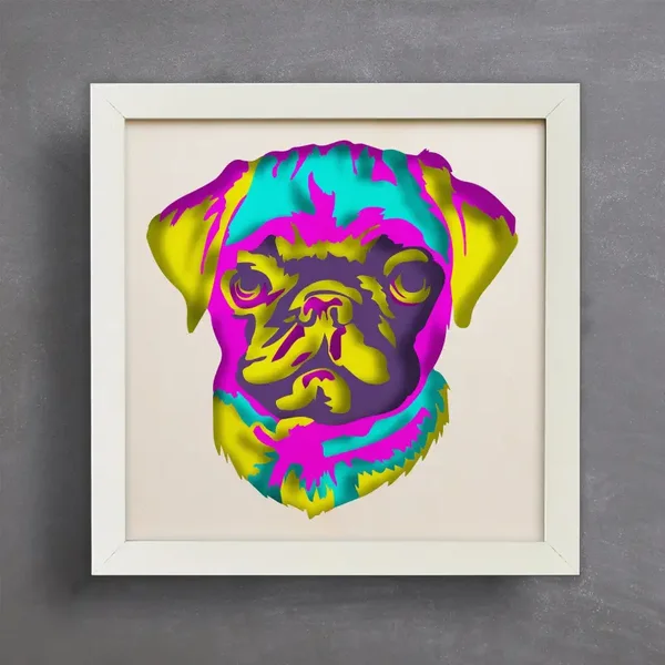 Neon Pug Pop Art – Vibrant Wall Decor for Dog Lovers