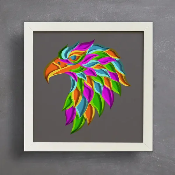 Spectrum Eagle – Vibrant Abstract Bird of Prey Wall Art