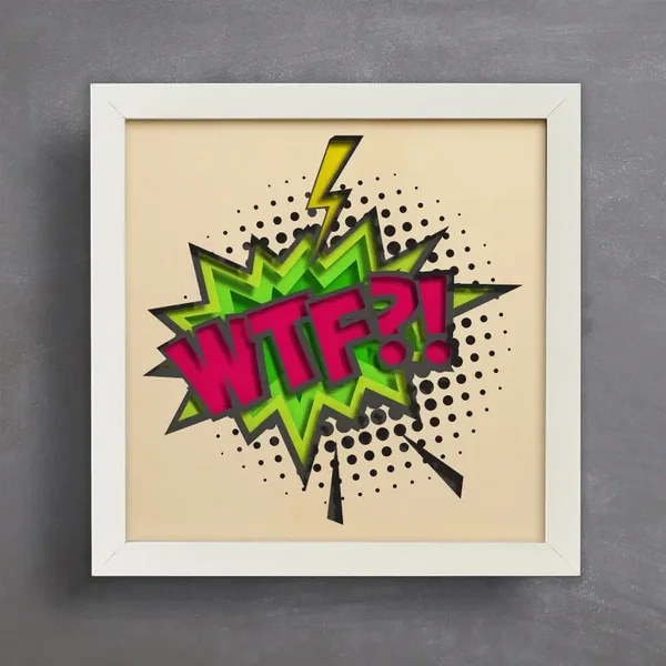 WTF?! – Bold Comic Pop Art Statement Piece