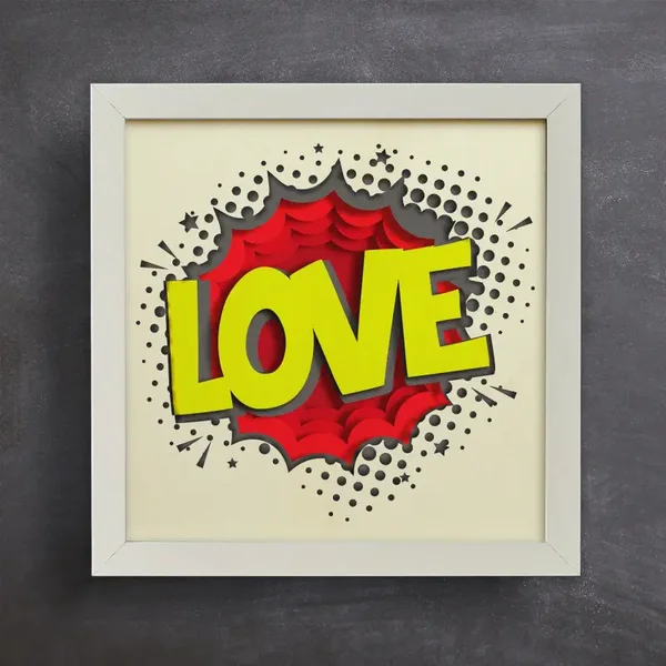 Pop Art Love – Bold Comic Style Wall Decor