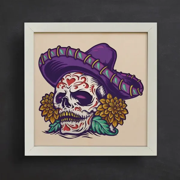 Sombrero Calavera – Day of the Dead Wall Art