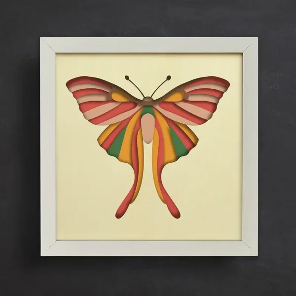 Pink Harmony – Elegant Layered Butterfly Wall Art