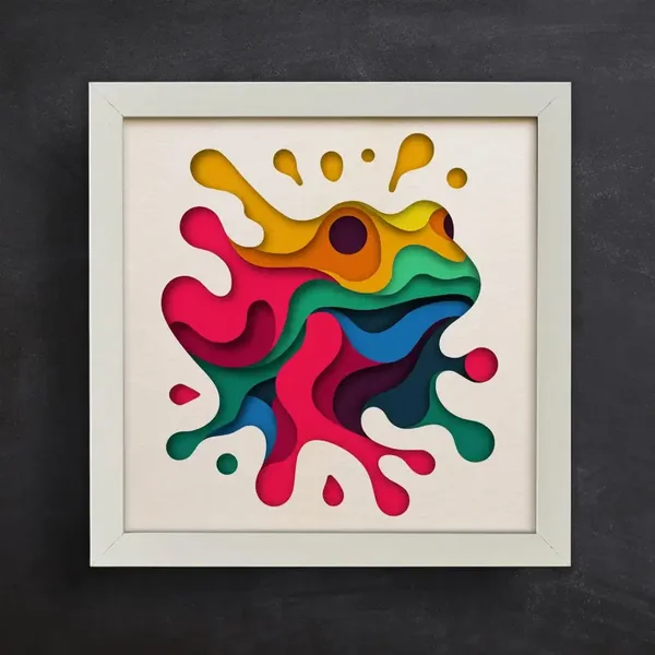 Splash Frog – Vibrant Abstract Amphibian Wall Art