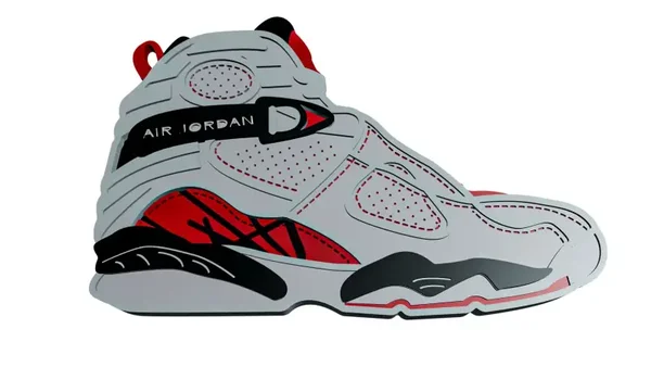 Air Jordan Wall Art – 3D Layered Cut-Out Sneaker Design for Sneakerheads & Collectors