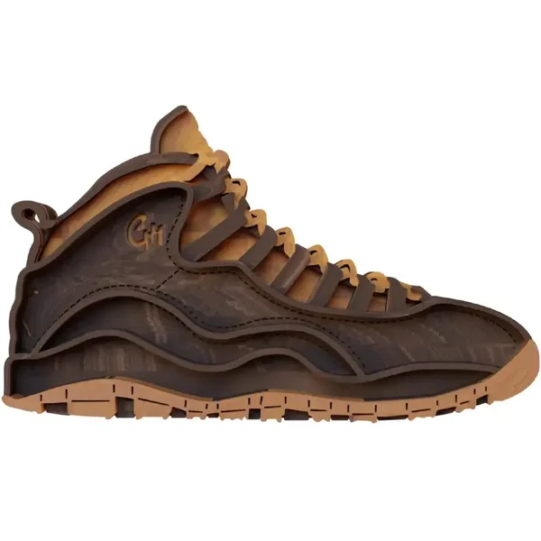 Air Jordan 10 Wall Art – 3D Layered Sneaker Silhouette for Collectors & Sneakerheads