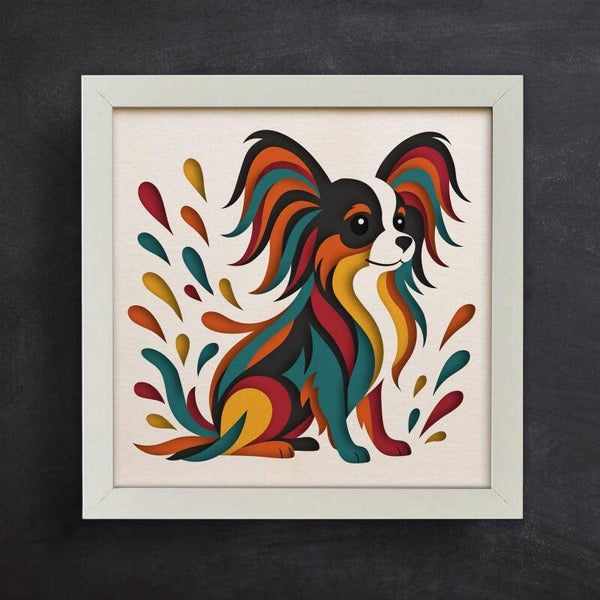 Papillon Splash – Colorful Dog Wall Art