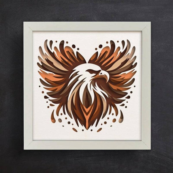 Majestic Flight – Layered Eagle Wall Art