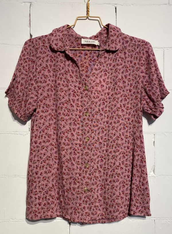 Blouse Indi&Cold lila en beige