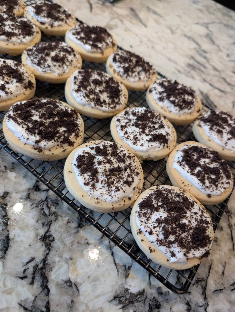 Sugar Cookies with an Oreo Crumble 