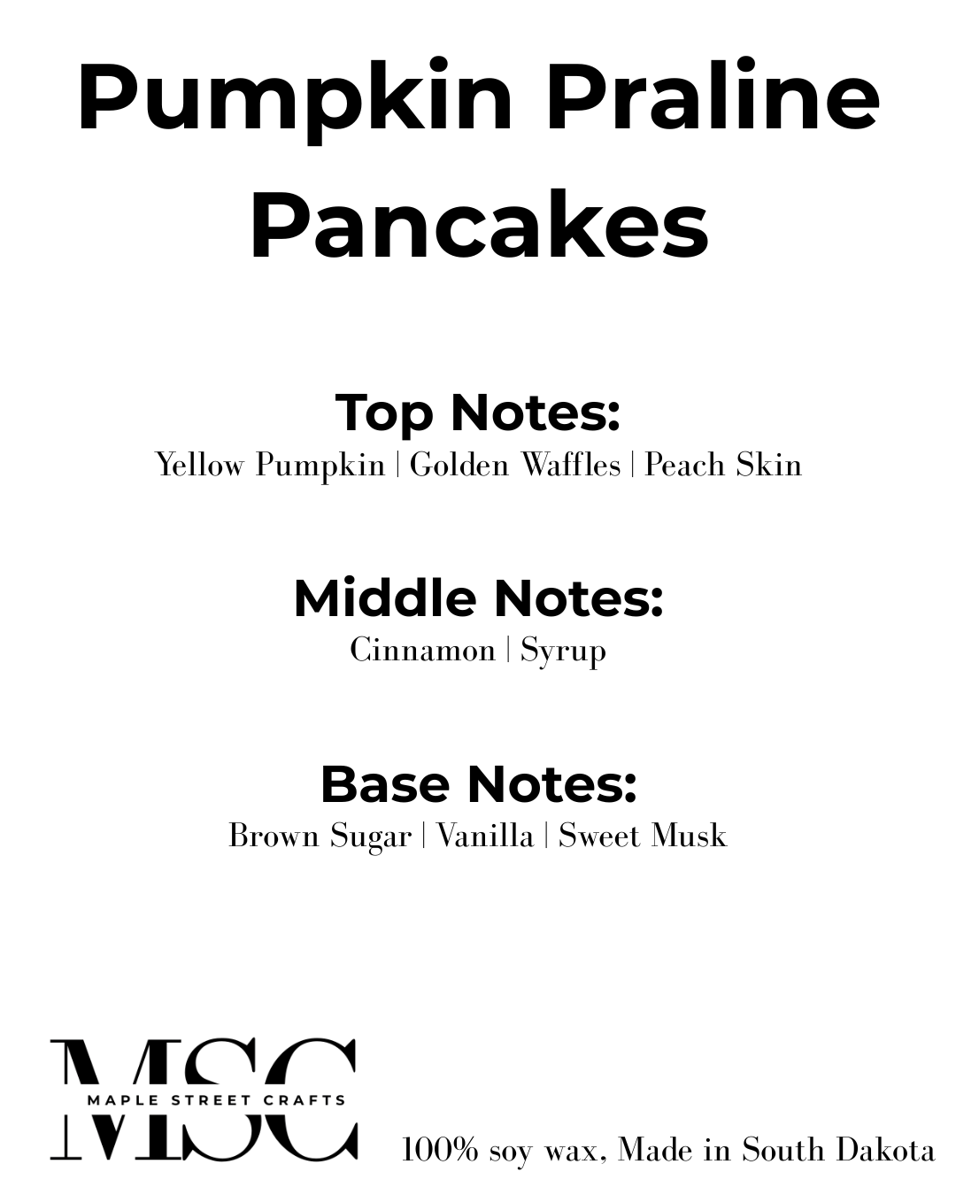 Pumpkin Praline Pancakes 10 oz mini loaf candle