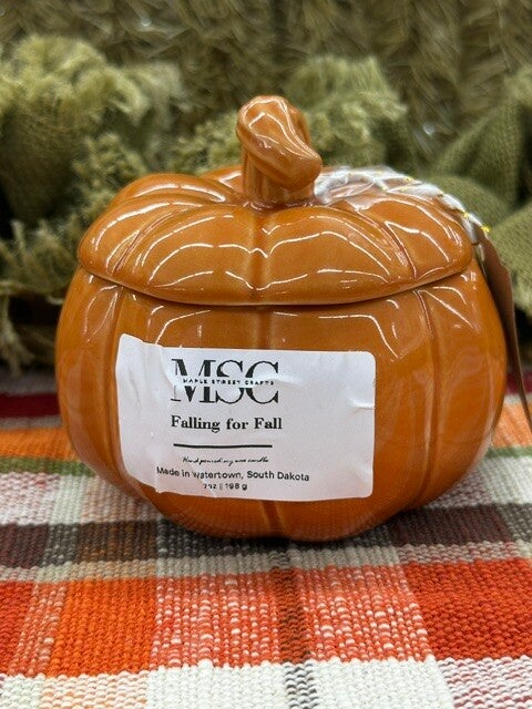 Baked Apple Pie 7 oz orange pumpkin candle