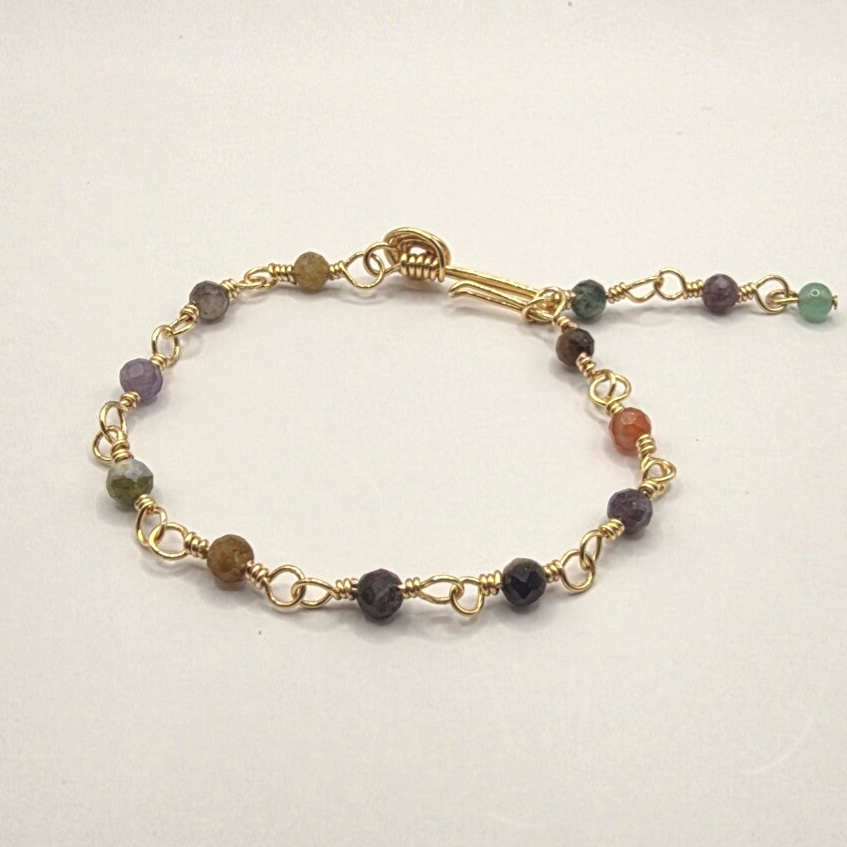 Armbåndskæde - Turmalin 4 mm