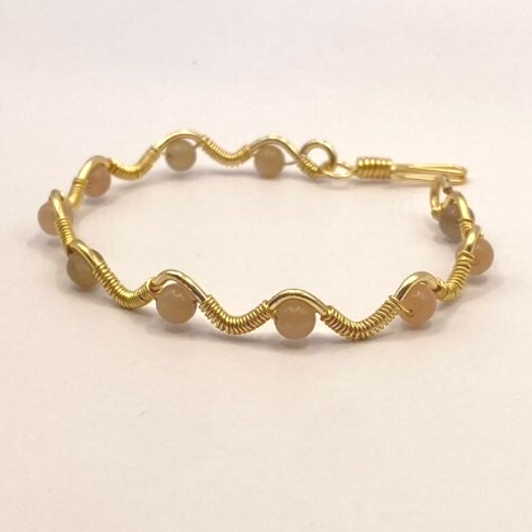 Armbånd - Månesten 4 mm