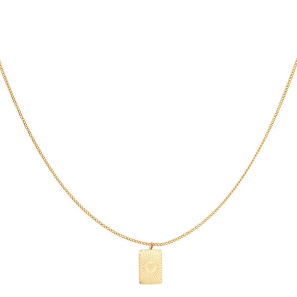 Love plate necklace