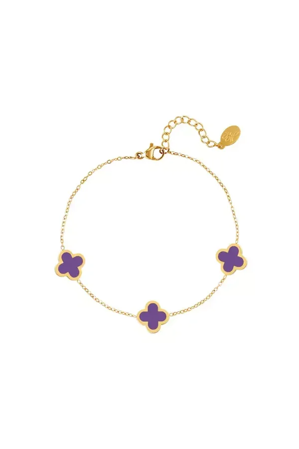 Purple clover armband