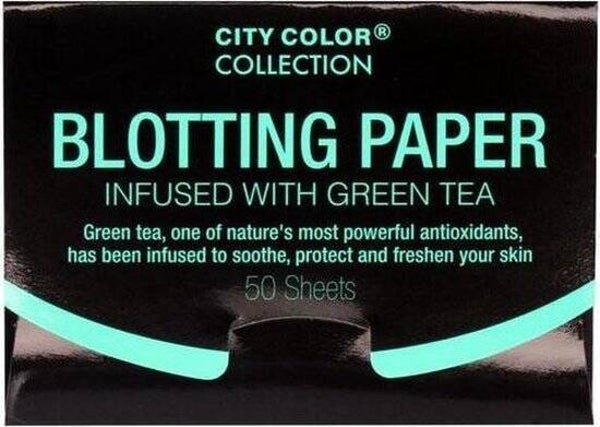 Blotting paper infused with green tea