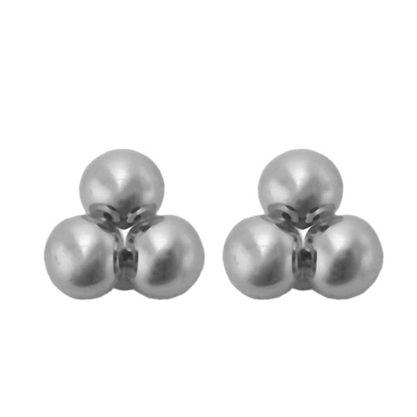 Tripple dots sil earrings