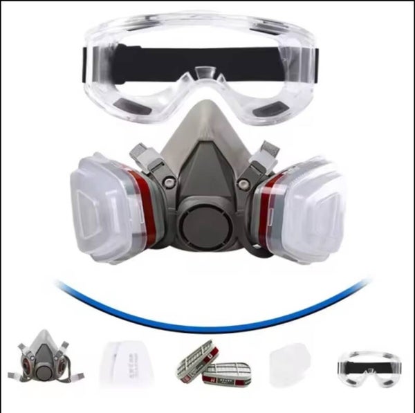 Reusable Half face respirator set 6200  with filters for protection from  Dust, Fumes, Asbestos,  Painting, Spraying, Sanding, Welding and more