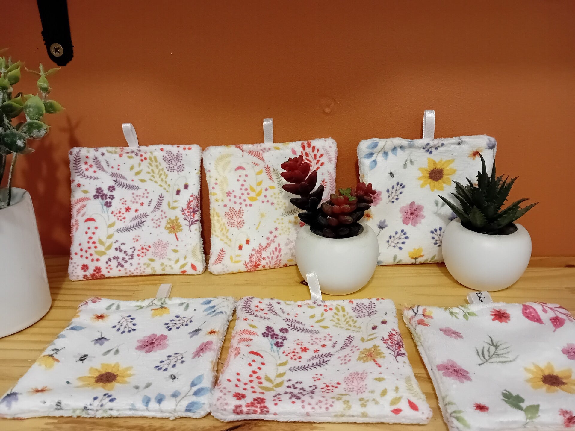 Carrés lavables Fleuris (CL28)