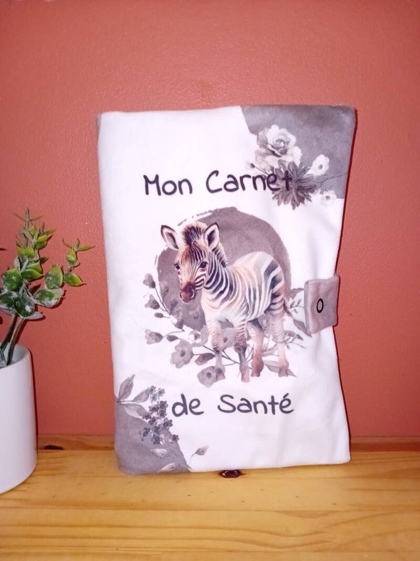 Protège Carnet de Santé Zèbre  (CS6)