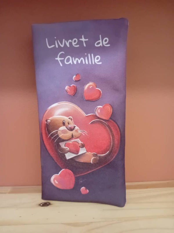 Protège livret de famille Loutre