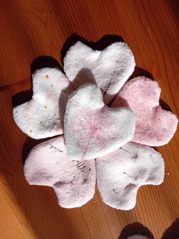 Cotons lavables Coeur