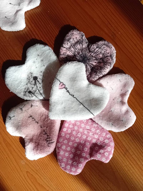 Cotons lavables Coeur 2