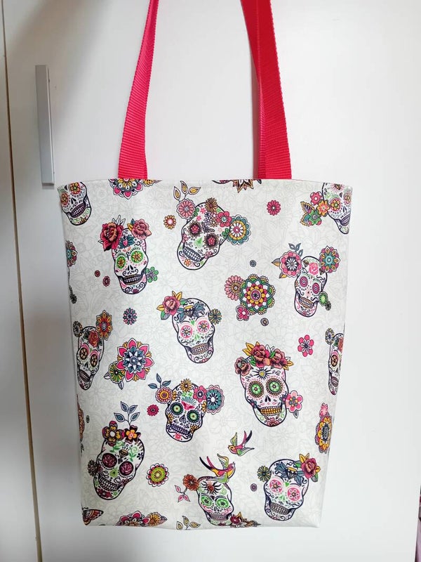 Tote bag Crâne Fleuri