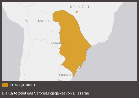 Verbreitungskarte Azara-Aguti