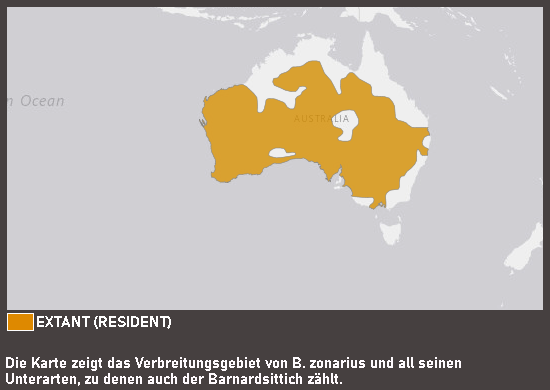 Verbreitungskarte Barnardsittich
